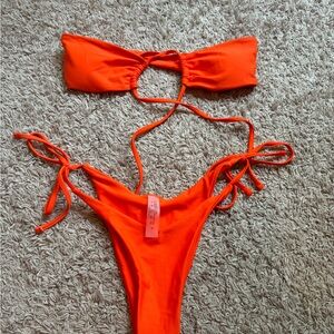 SHEIN Bright Orange Bikini Set